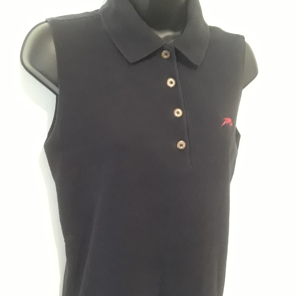 Perlis women's sleeveless Polo medium black